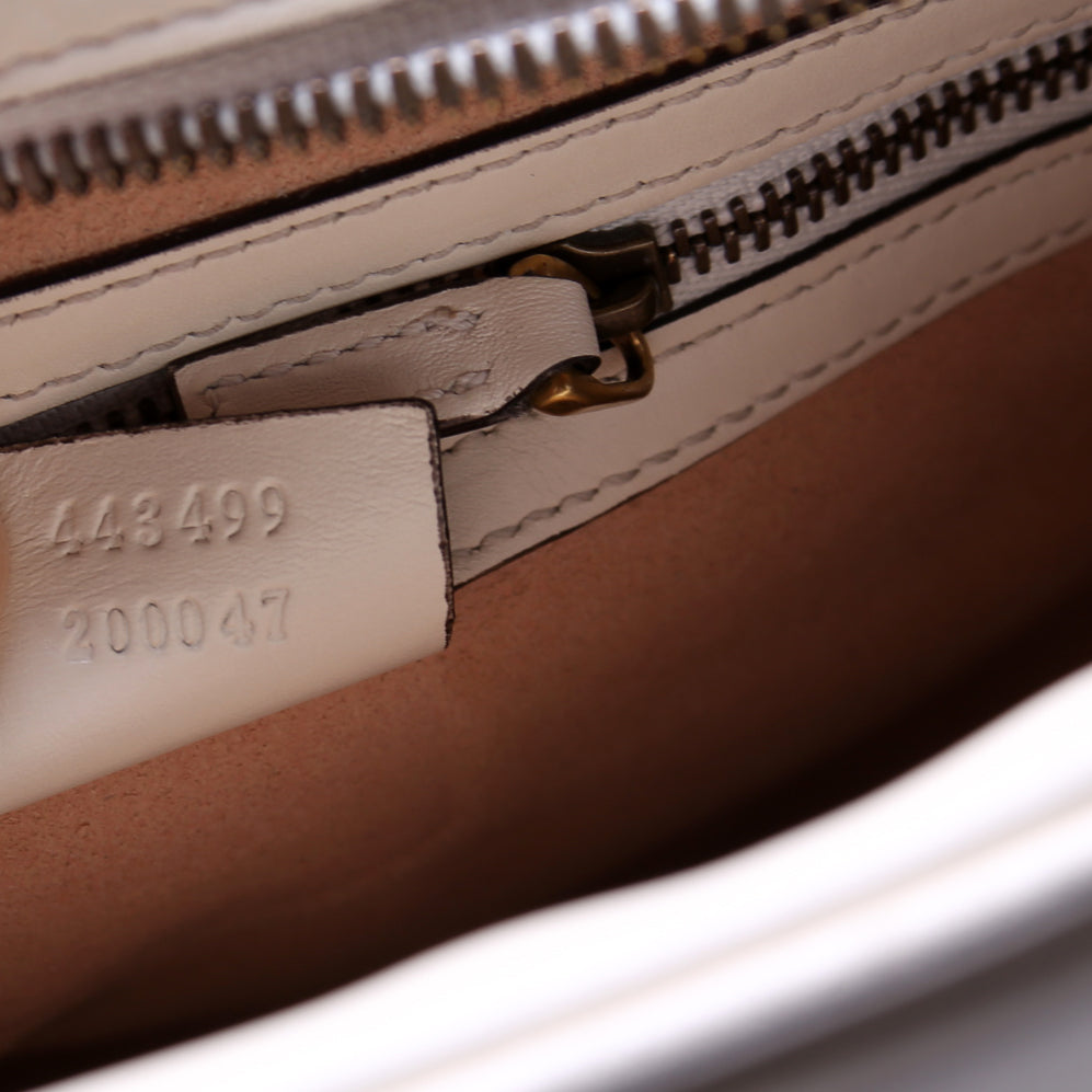 443499 GG Marmont Medium Chain Bag Cream