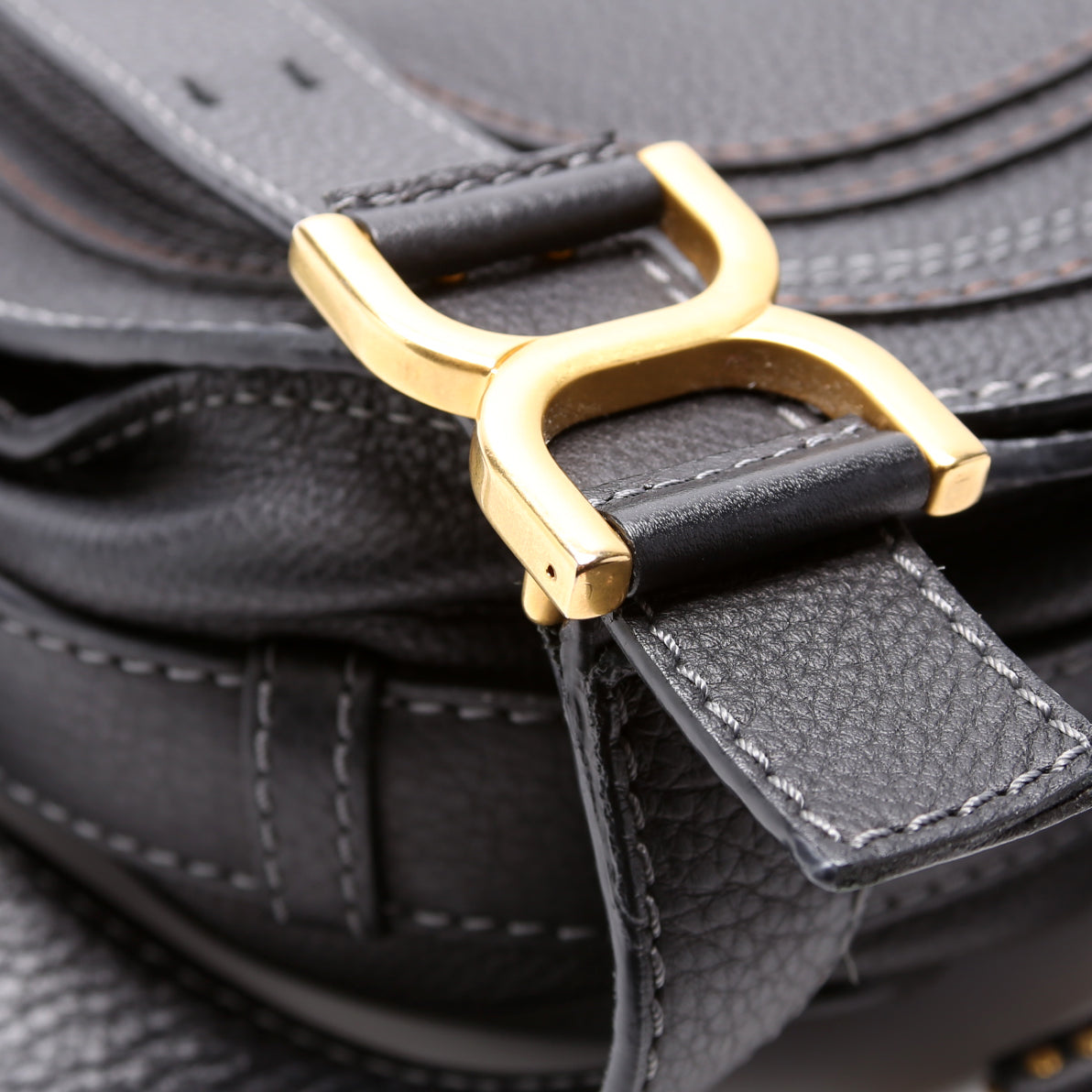 Marcie Saddle Bag Crossbody Medium Black