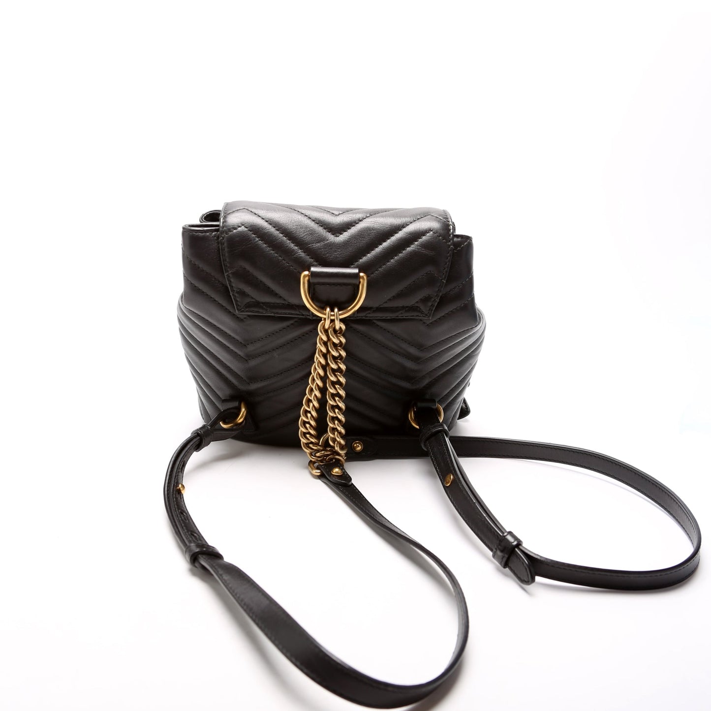 528129 Marmont Mini Backpack Leather Black