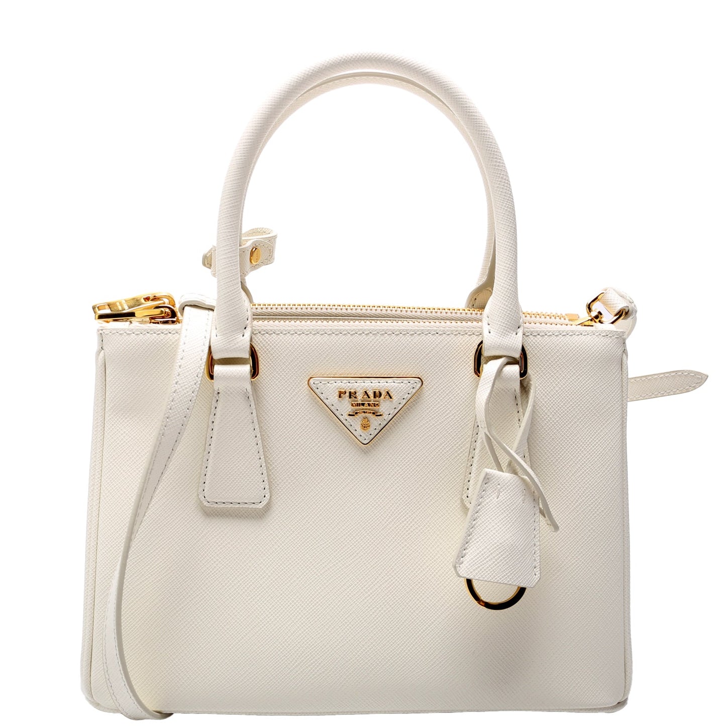 1BA896 Saffiano Lux Small Galleria White