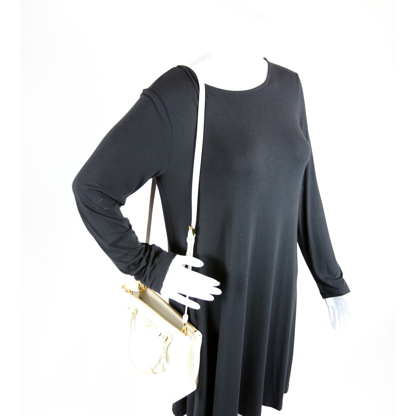 1BA896 Saffiano Lux Small Galleria White