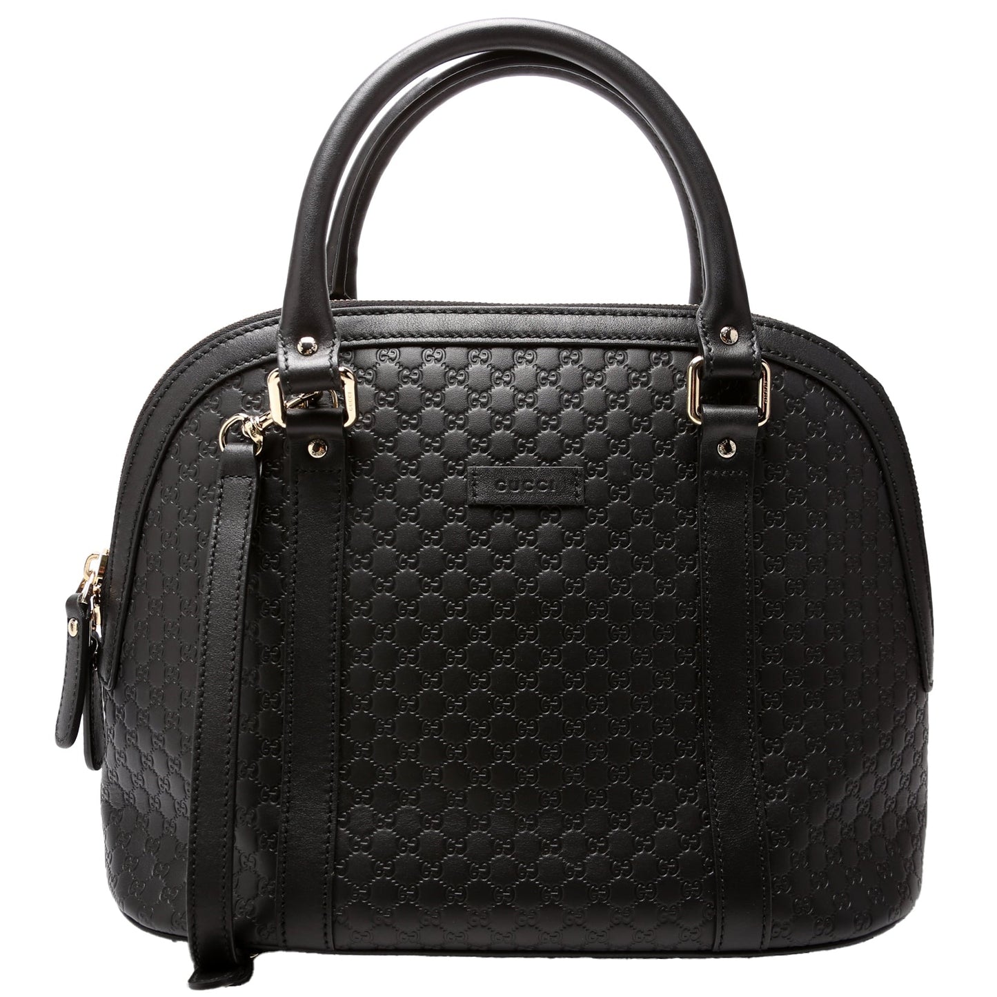 449663 Guccissima Dome Bag Medium Black