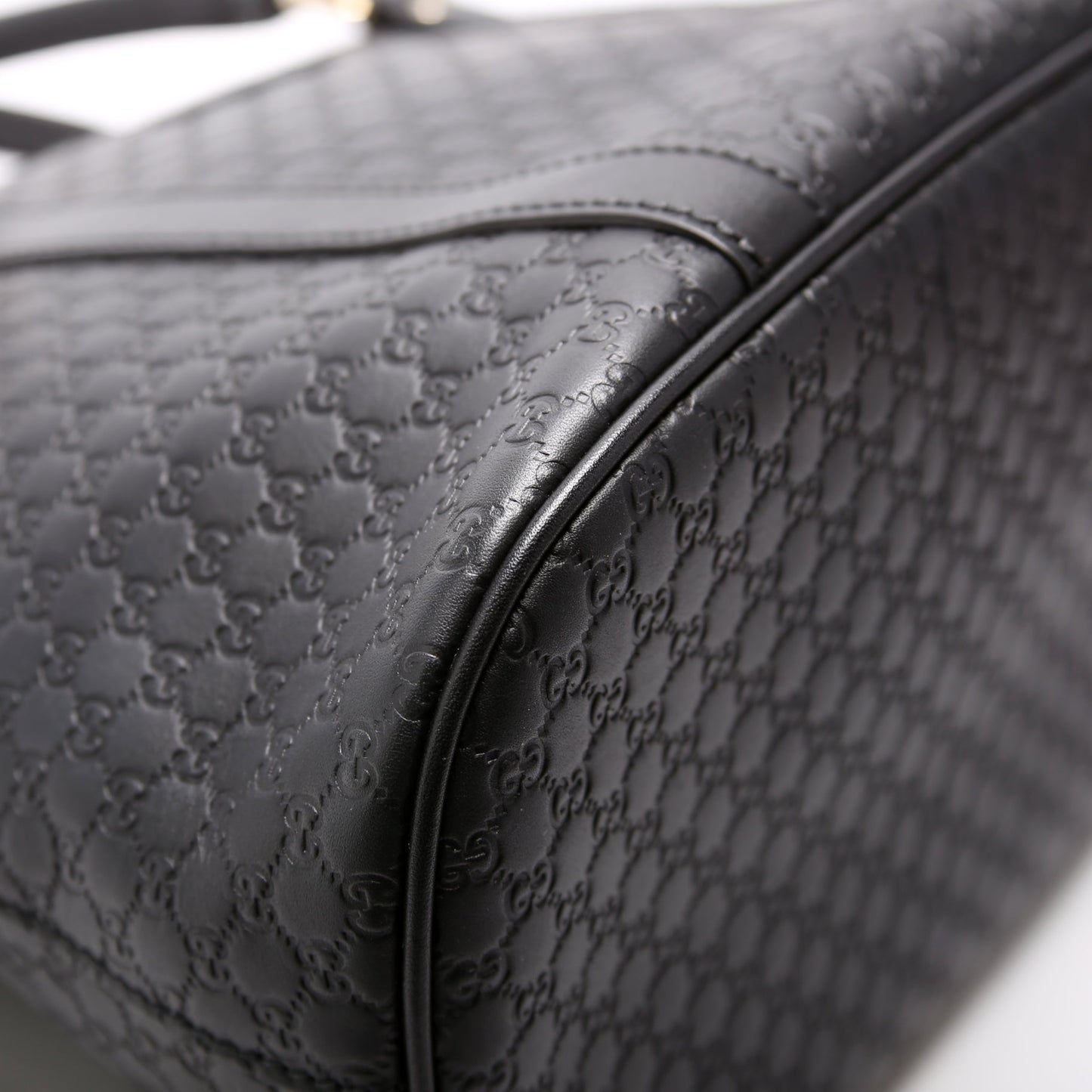 449663 Guccissima Dome Bag Medium Black