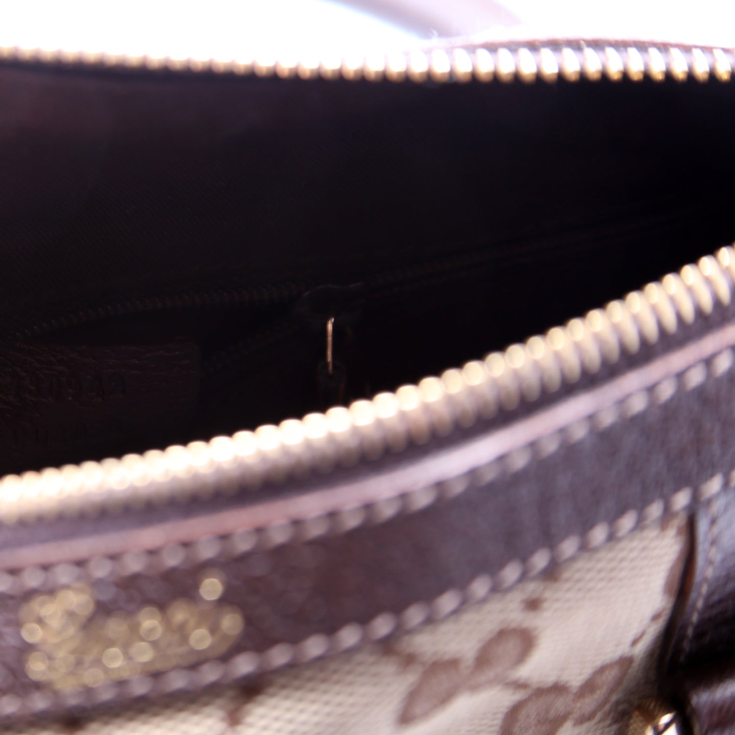 130942 GG Canvas Small Abbey Boston Bag Brown