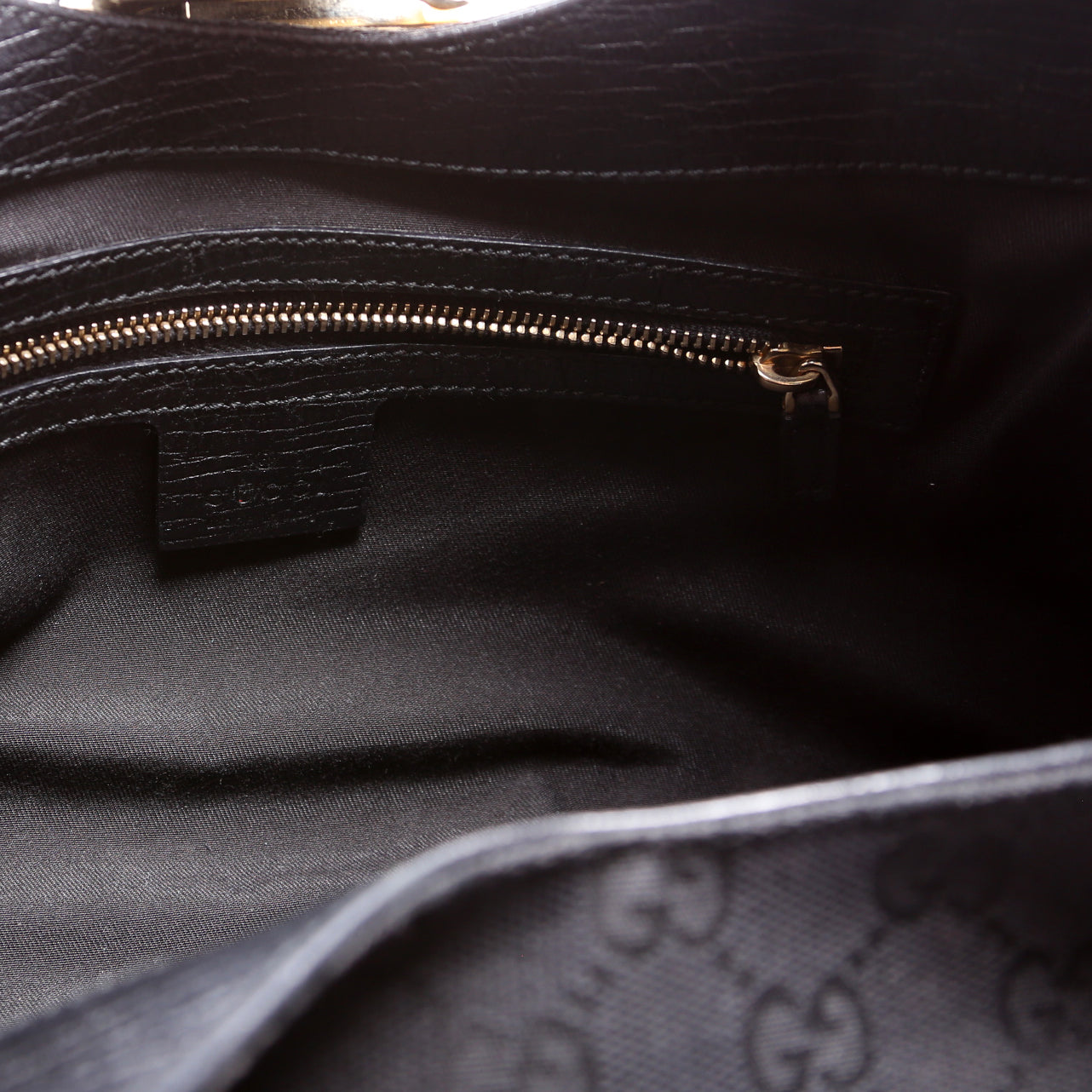 130995 GG Canvas Web Junco Shoulder Bag Black
