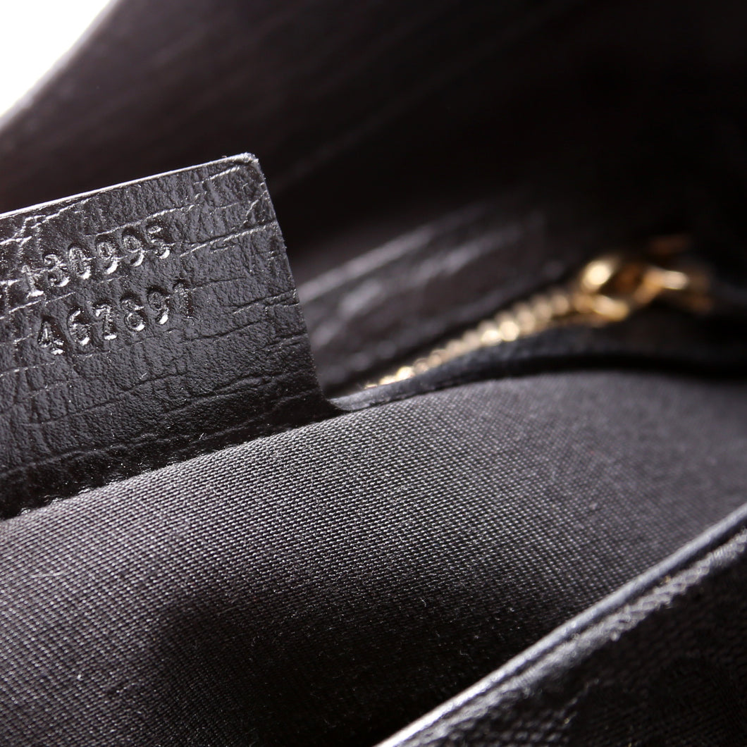 130995 GG Canvas Web Junco Shoulder Bag Black