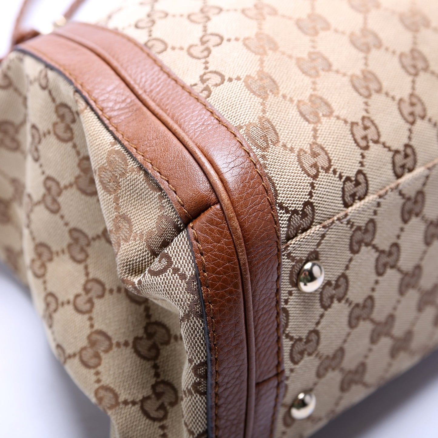 269946 GG Canvas Bella Top Handle Bag Brown