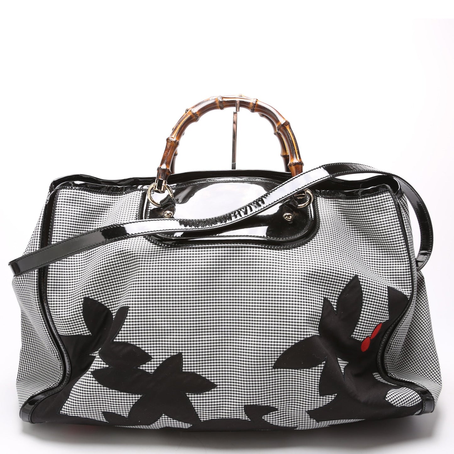 191066 Bamboo Gingham Canvas Extra Large Shopper Tote