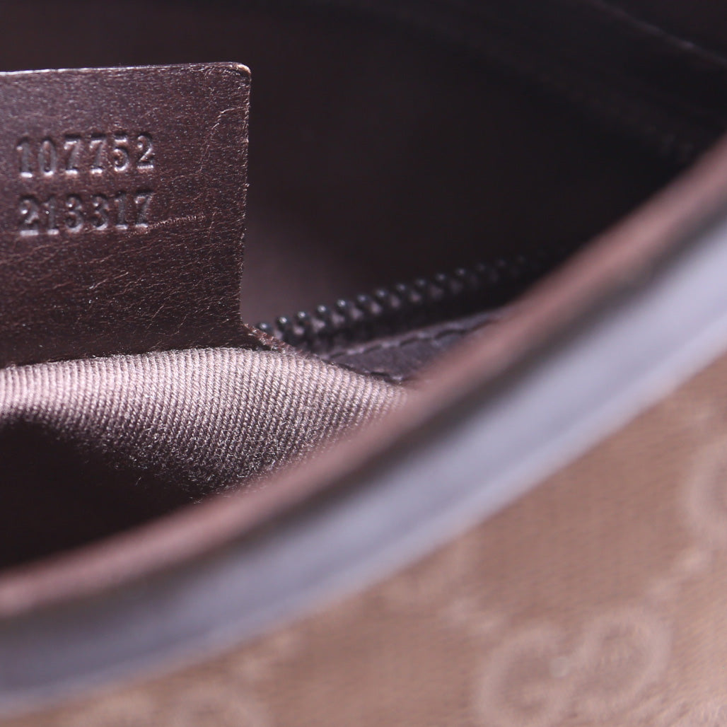107752 GG Canvas Small Hobo Brown