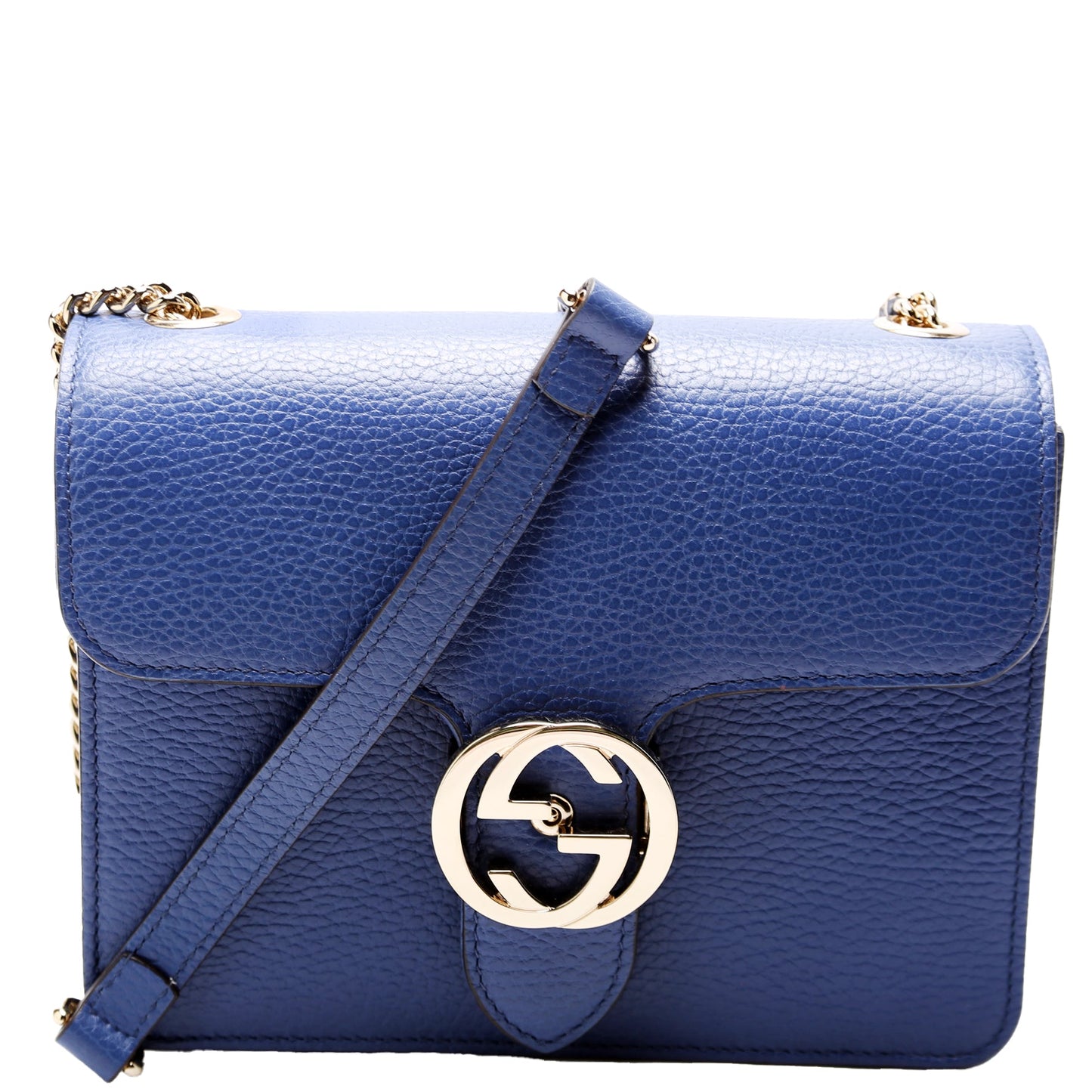510304 Interlocking Small Crossbody Blue