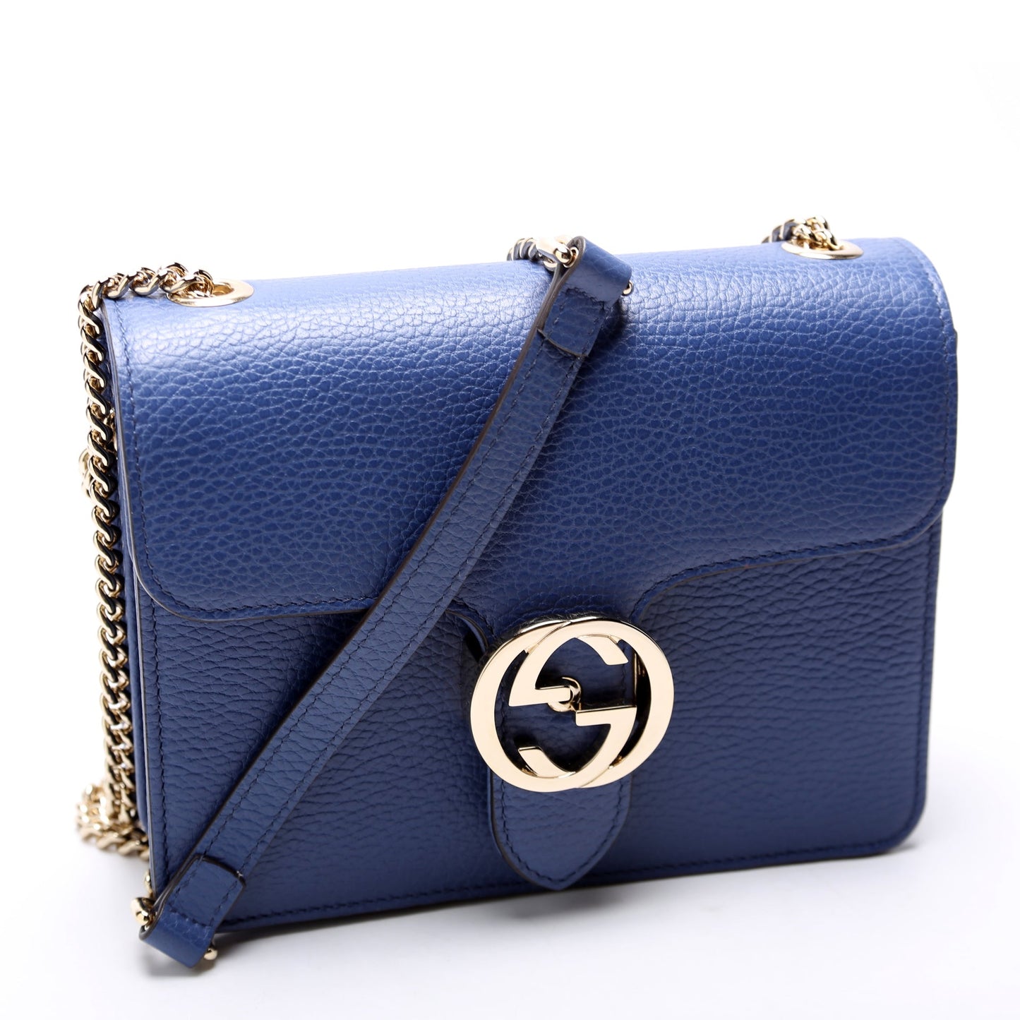 510304 Interlocking Small Crossbody Blue
