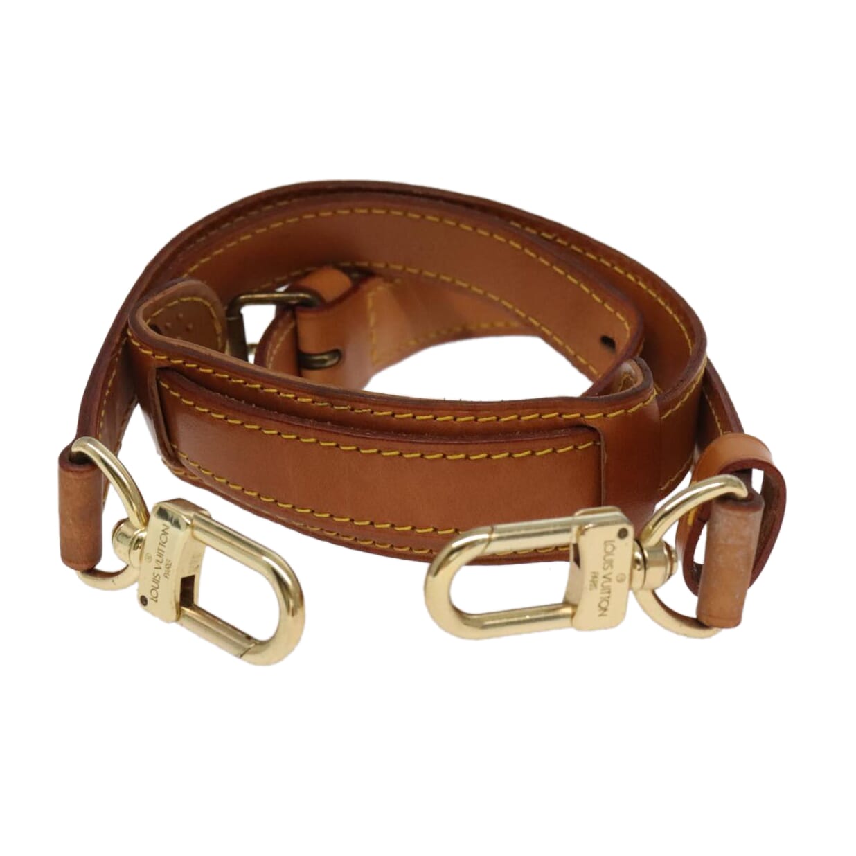 Louis Vuitton Shoulder Strap Beige Leather Bag Jewelry