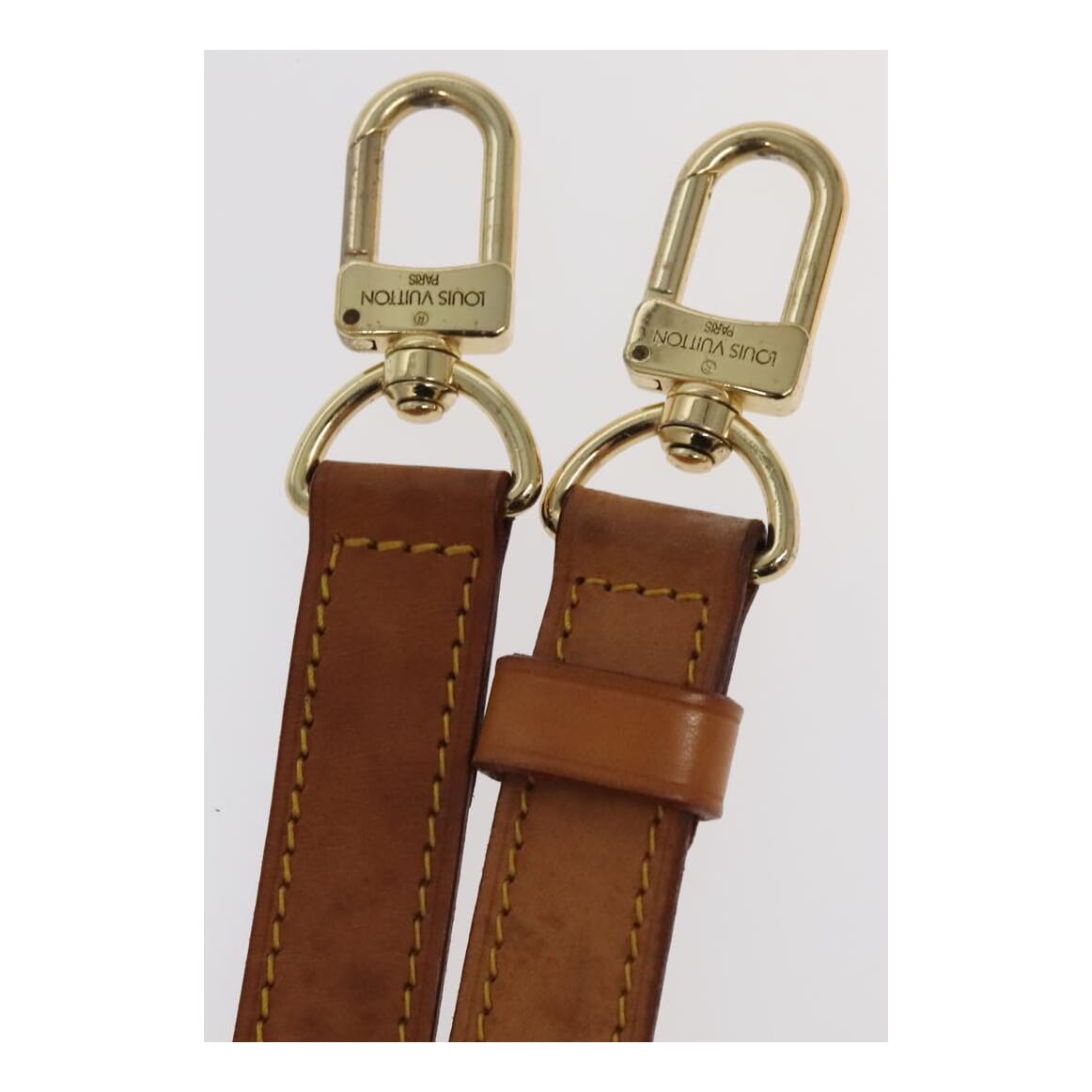 Louis Vuitton Shoulder Strap Beige Leather Bag Jewelry