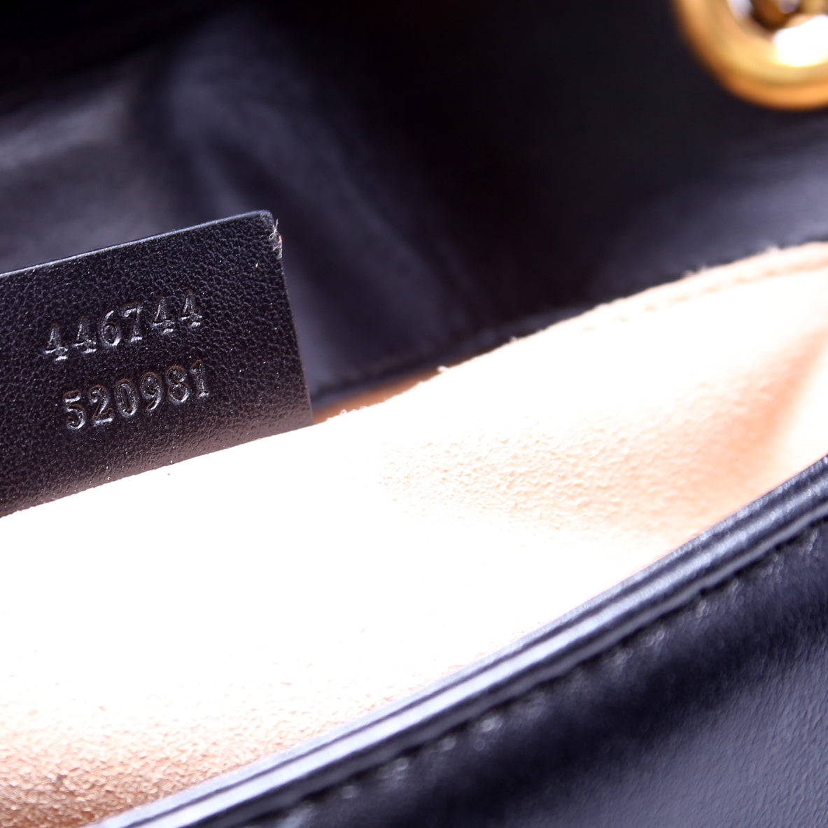 446744 Marmont Leather Shoulder Flap Mini Black