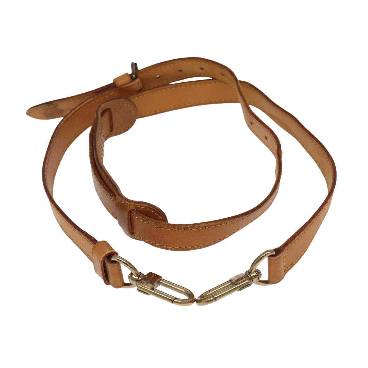 Louis Vuitton Shoulder Strap Beige Leather Bag Jewelry