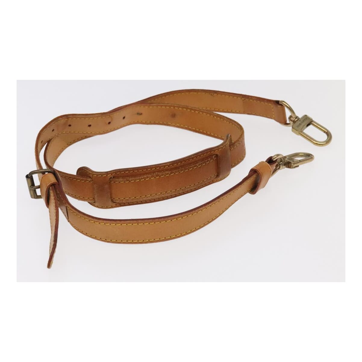 Louis Vuitton Shoulder Strap Beige Leather Bag Jewelry