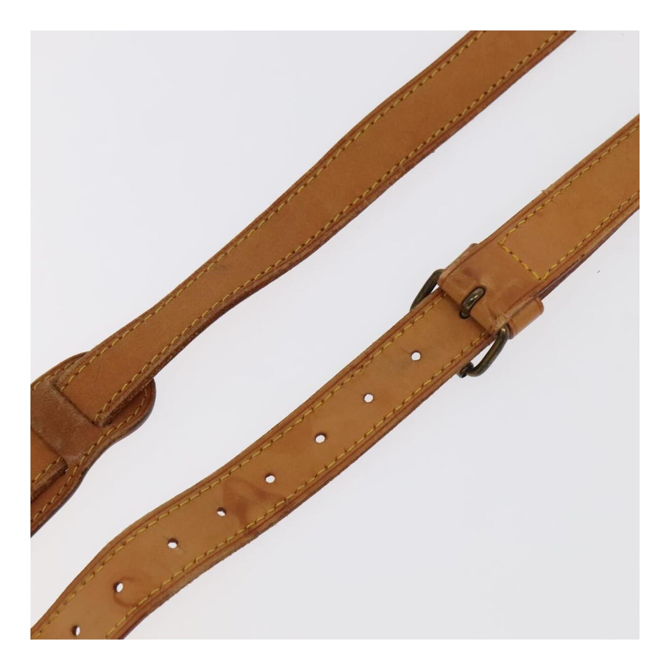 Louis Vuitton Shoulder Strap Beige Leather Bag Jewelry