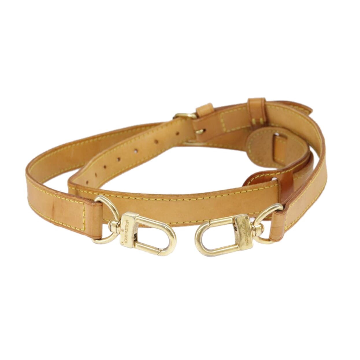 Louis Vuitton Shoulder Strap Beige Leather Bag Jewelry