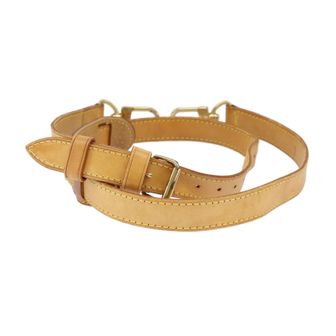 Louis Vuitton Shoulder Strap Beige Leather Bag Jewelry