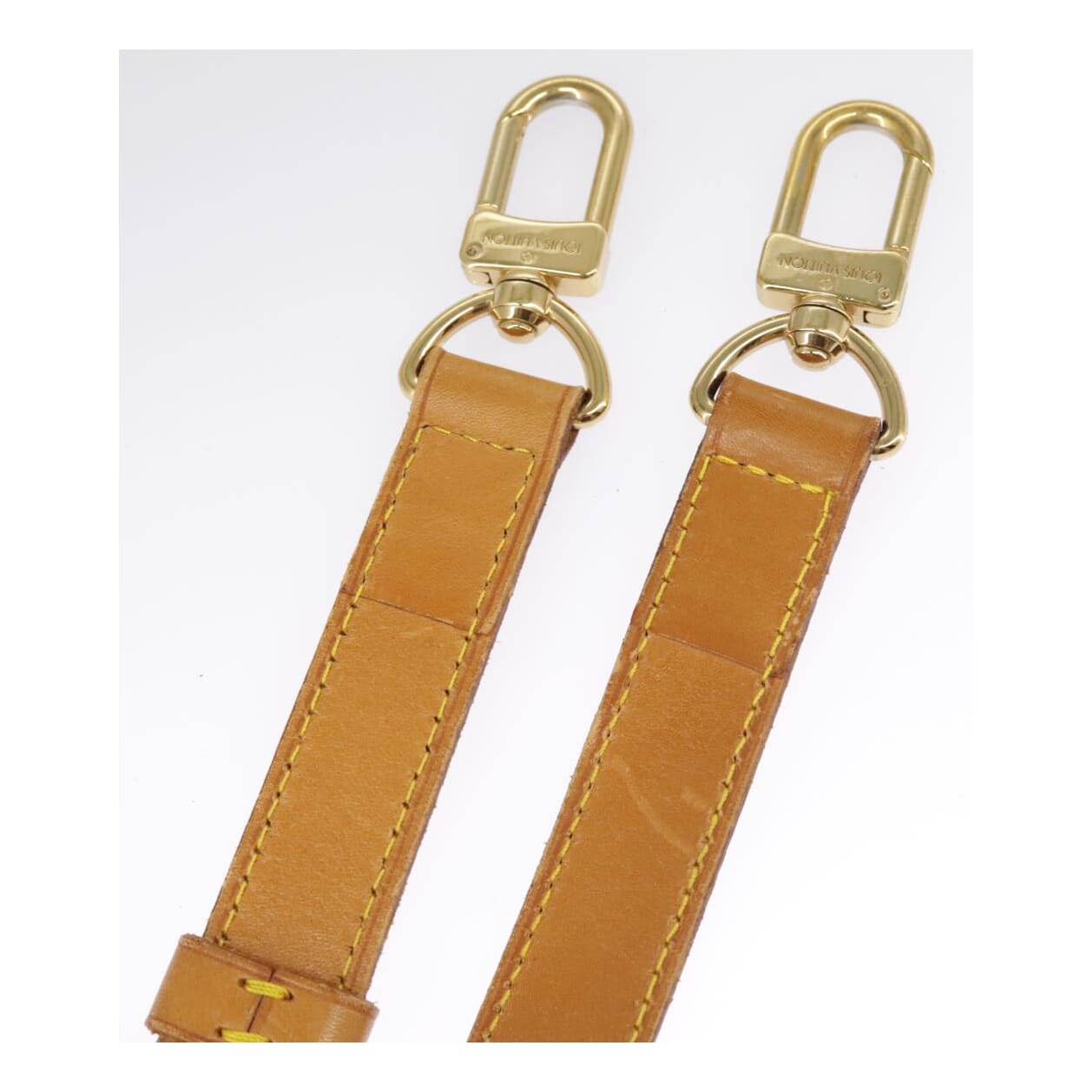 Louis Vuitton Shoulder Strap Beige Leather Bag Jewelry