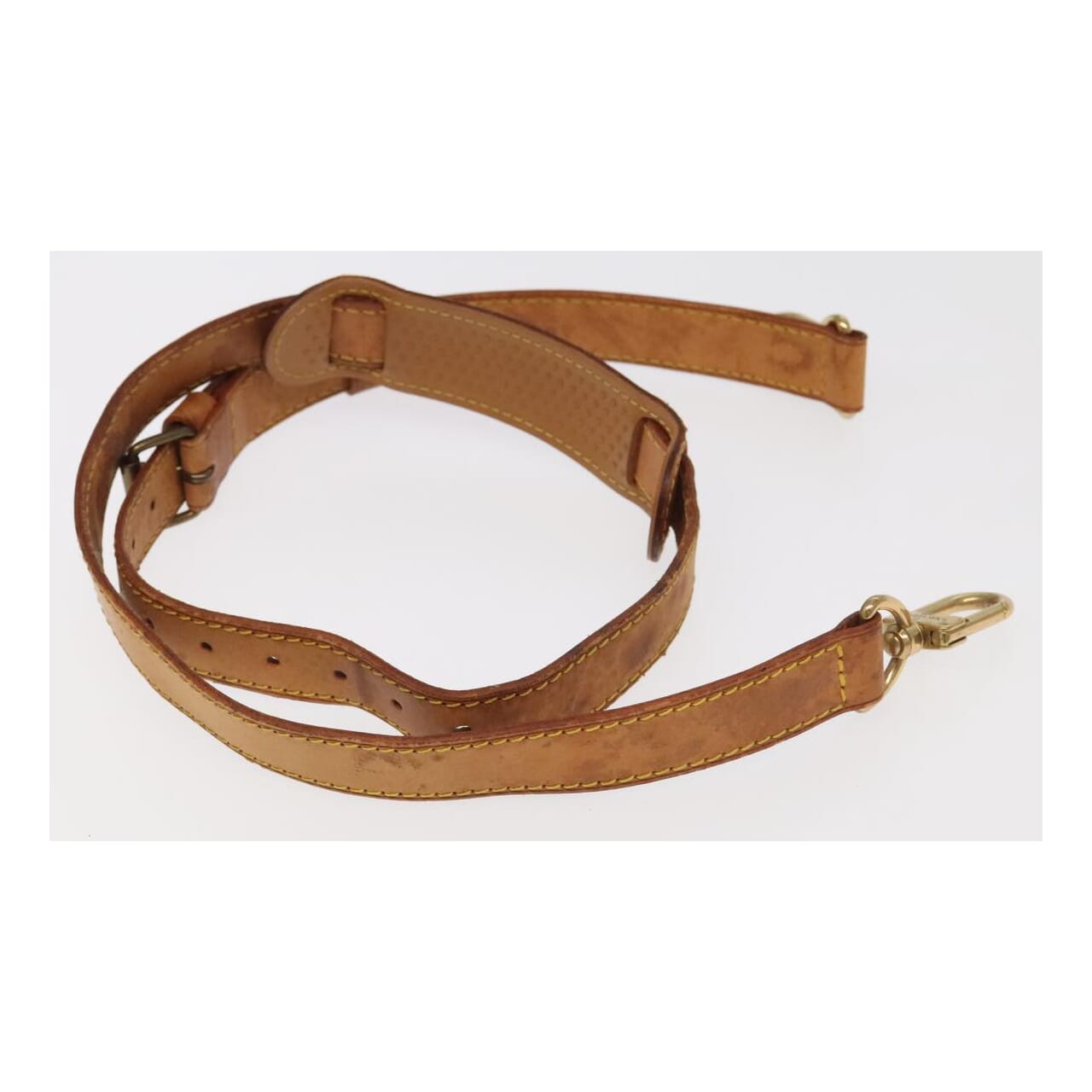 Louis Vuitton Shoulder Strap Beige Leather Bag Jewelry