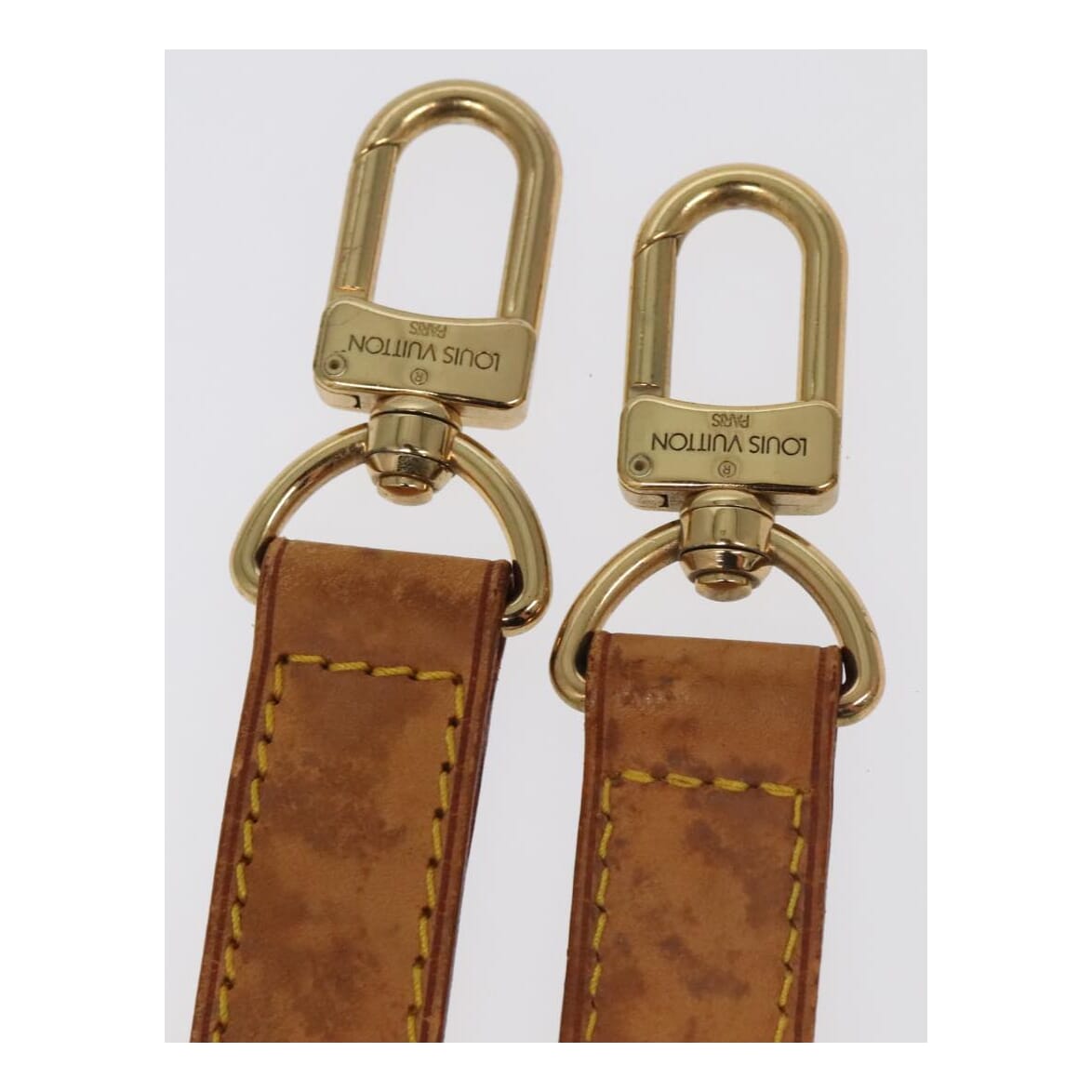 Louis Vuitton Shoulder Strap Beige Leather Bag Jewelry