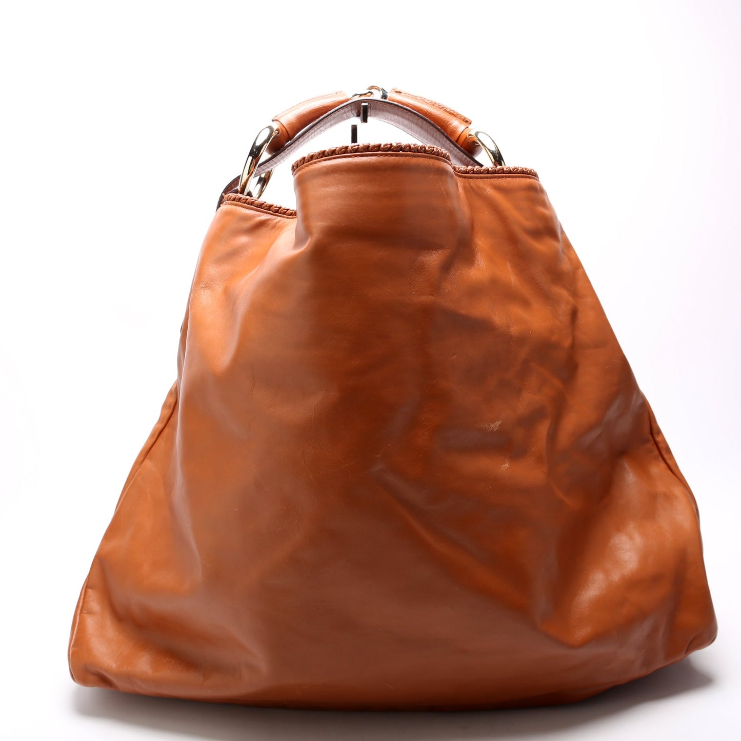 114900 Horsebit Leather Hobo Brown