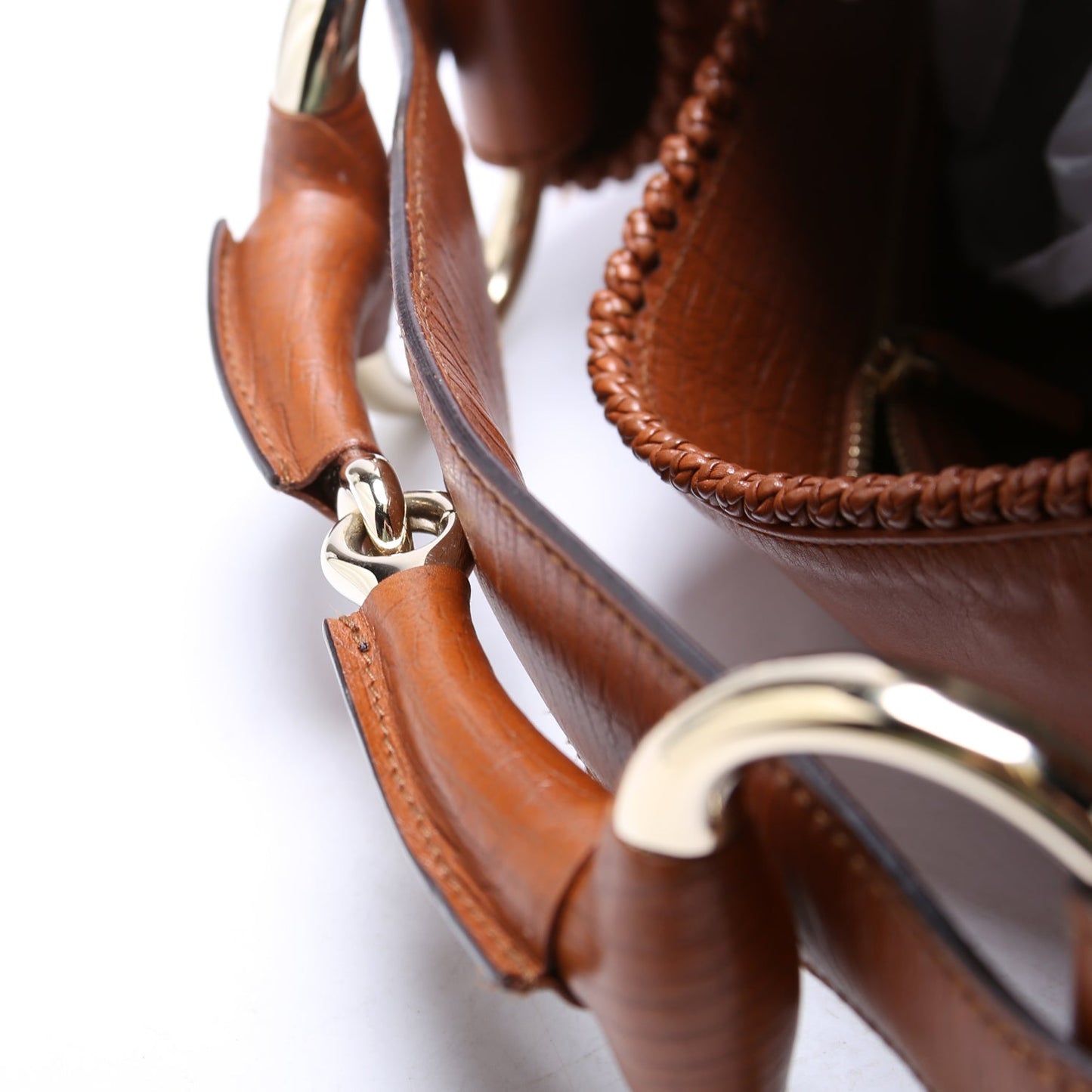 114900 Horsebit Leather Hobo Brown