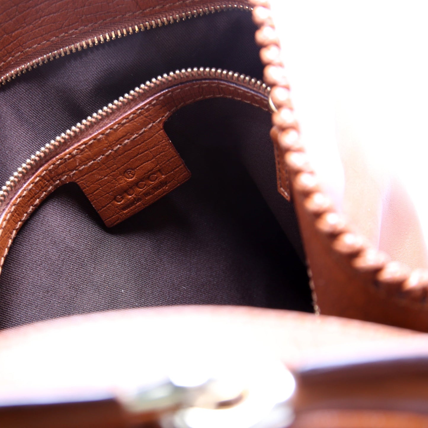 114900 Horsebit Leather Hobo Brown