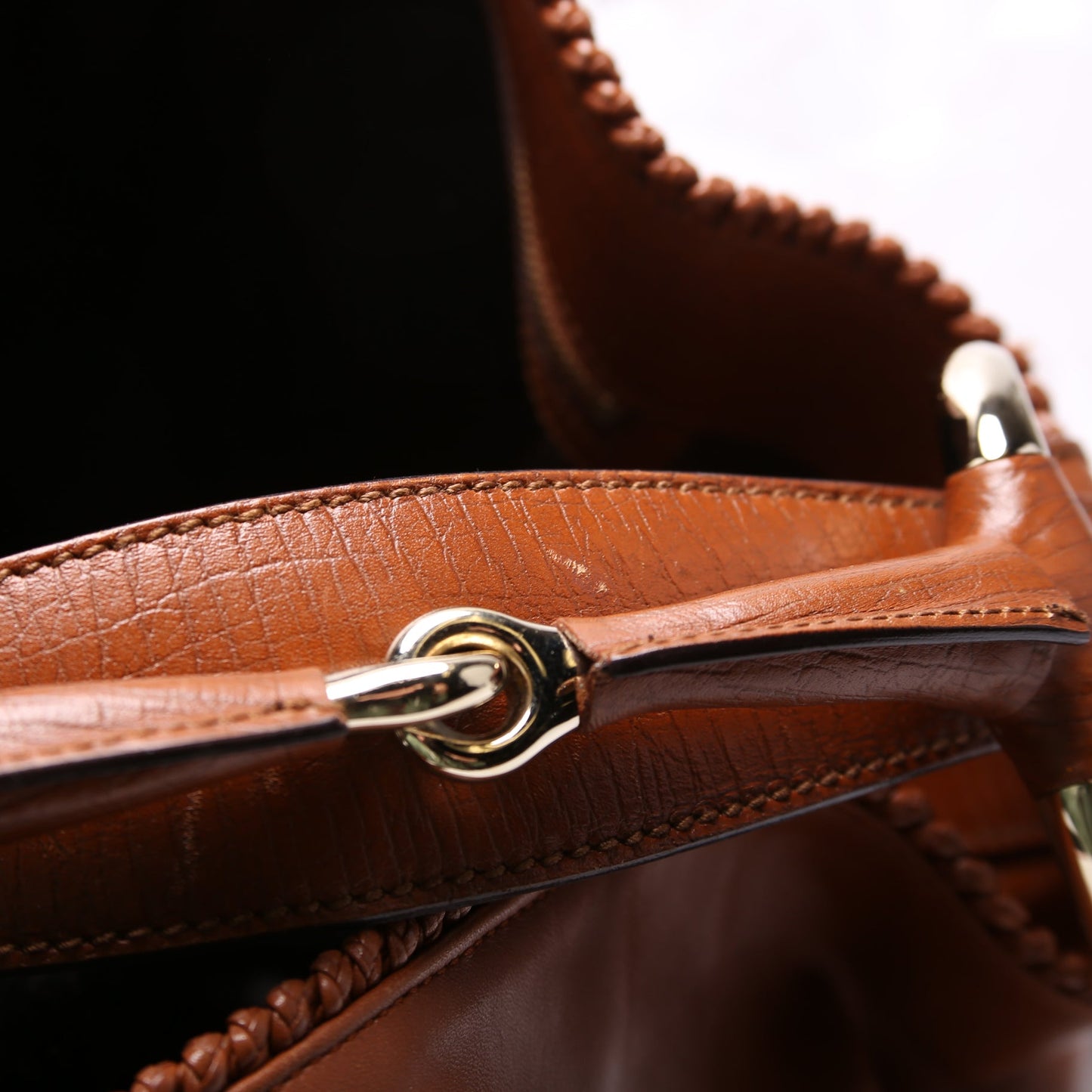 114900 Horsebit Leather Hobo Brown