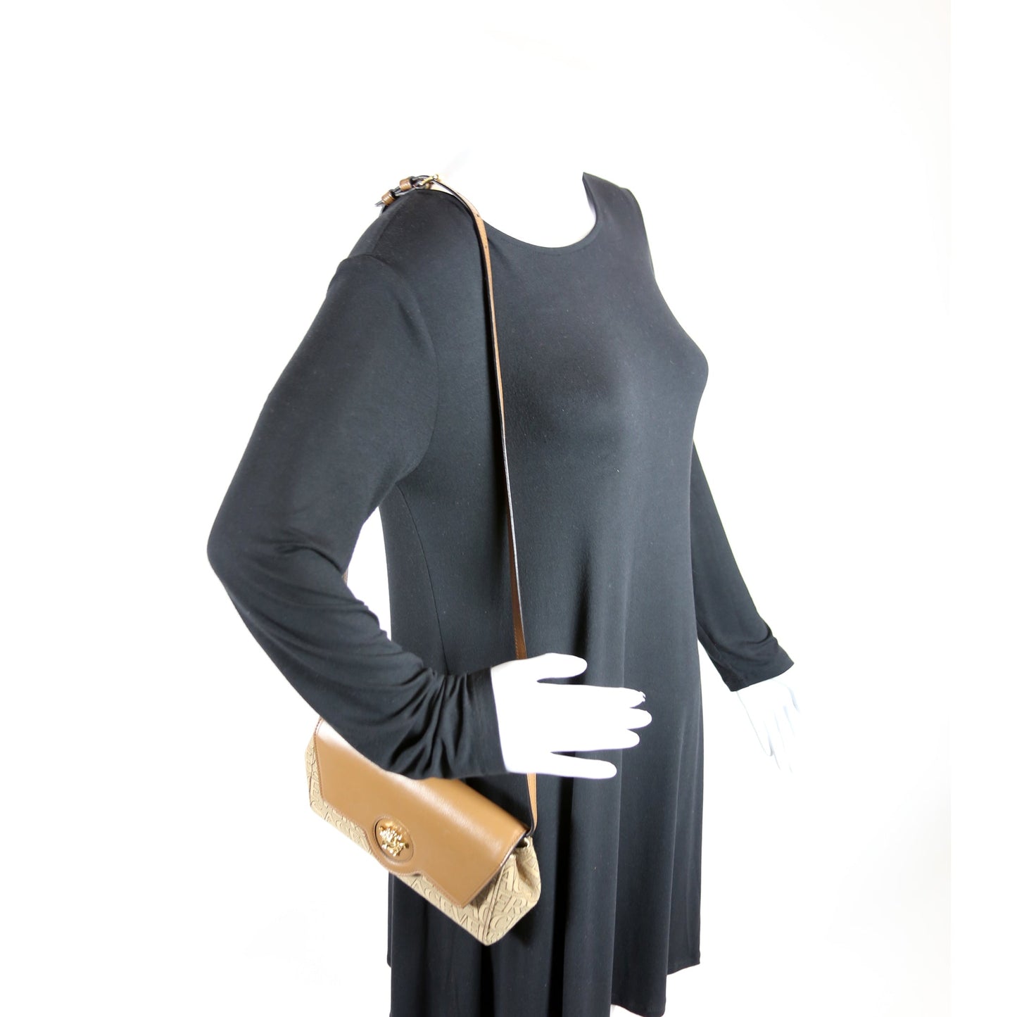 Allover La Medusa Crossbody Brown