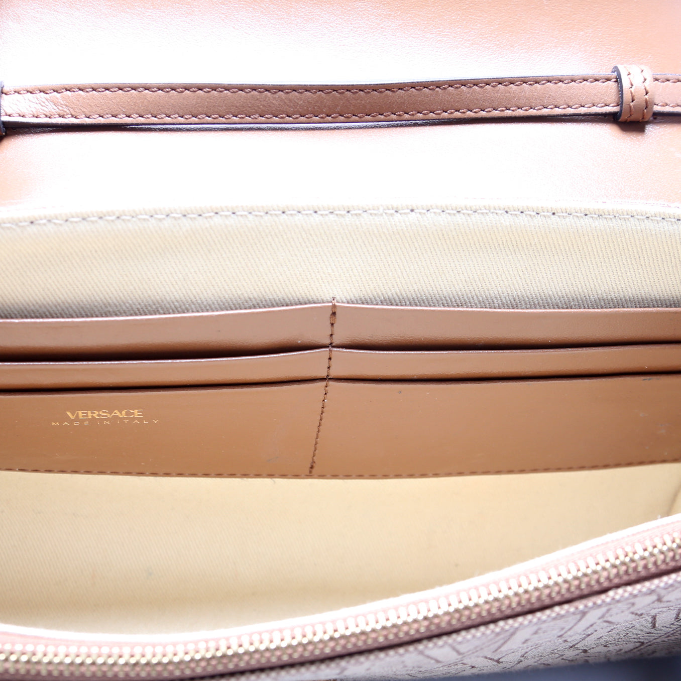 Allover La Medusa Crossbody Brown