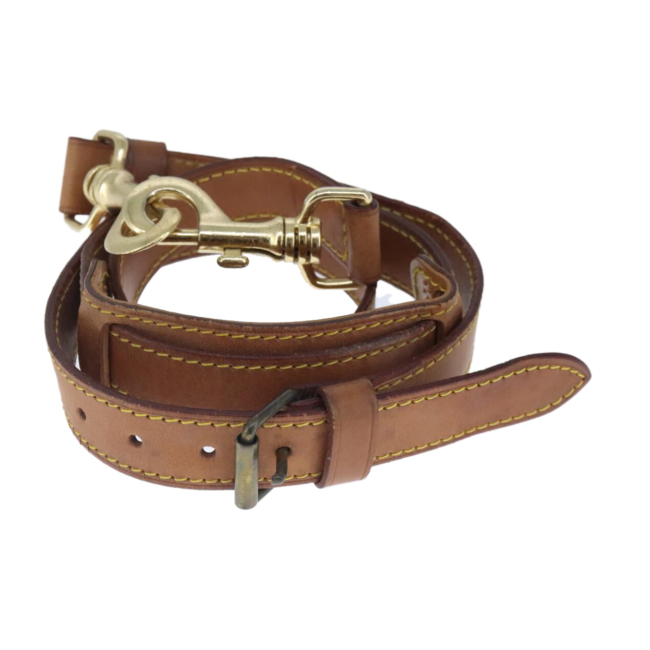 Louis Vuitton Shoulder Strap Beige Leather Bag Jewelry