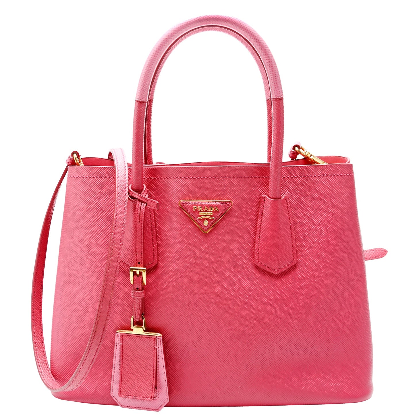 1BG887 Saffiano Cuir Double Small Pink
