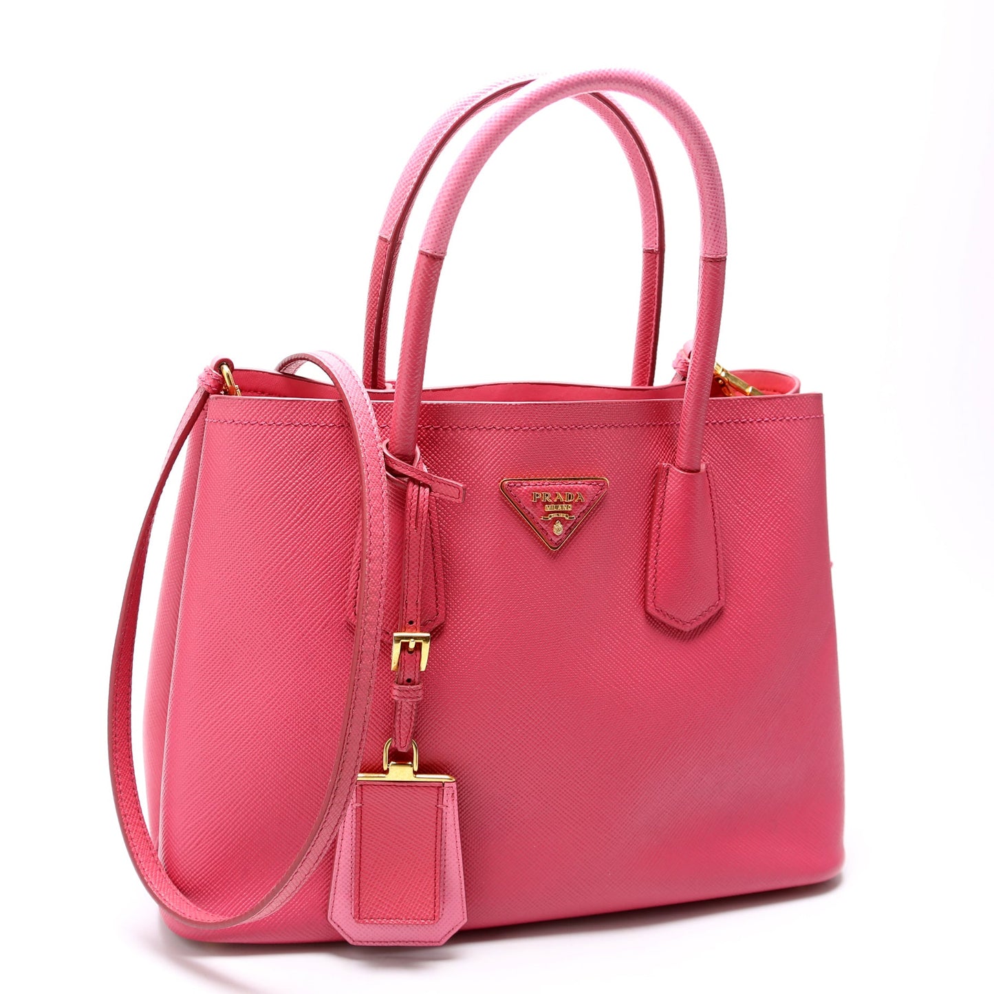 1BG887 Saffiano Cuir Double Small Pink