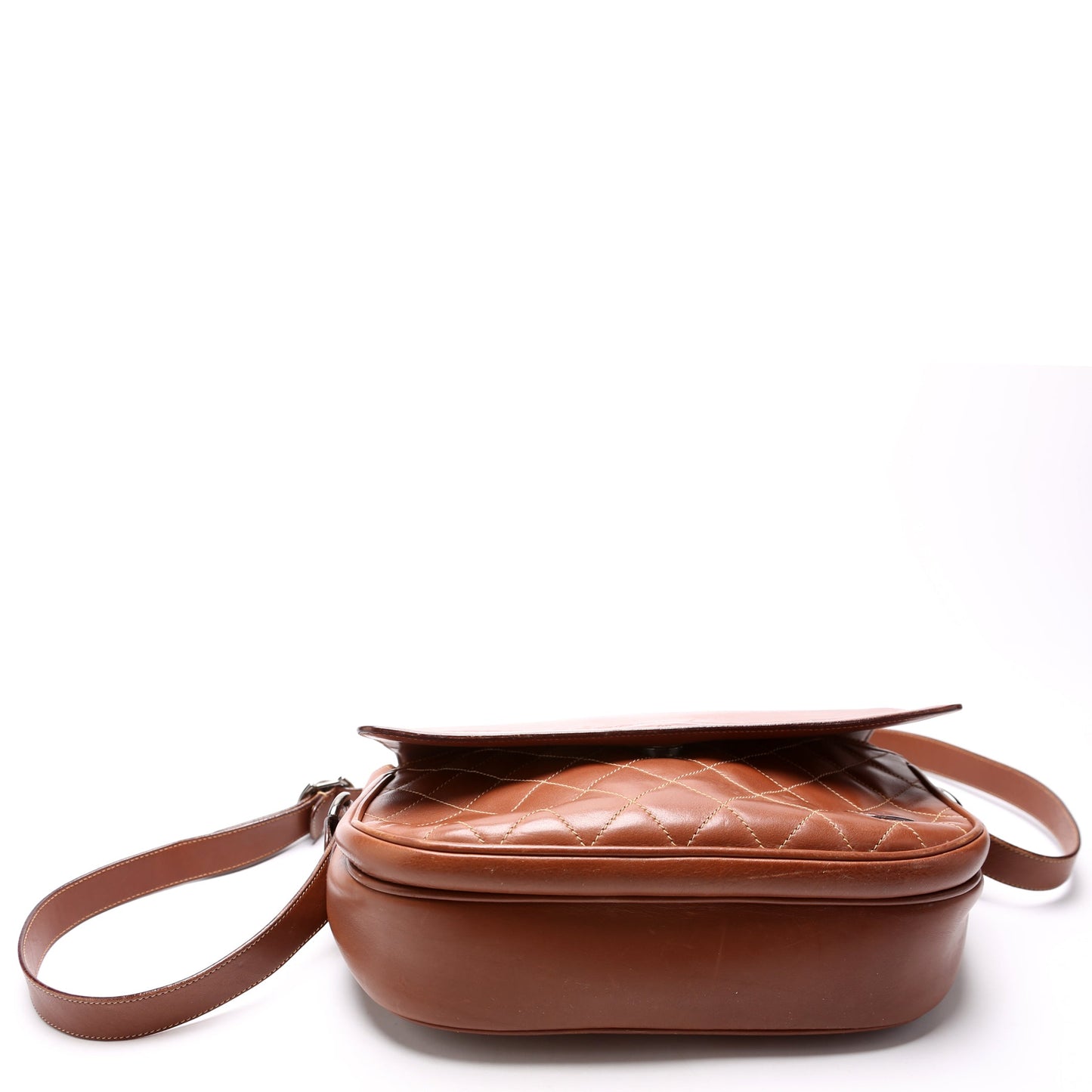 001-46 Vintage Leather Shoulder Bag Brown