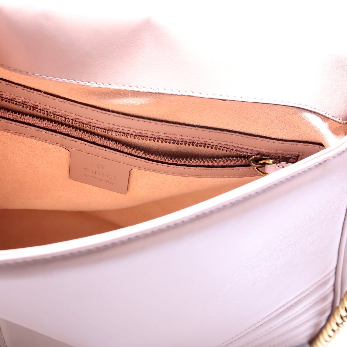 498109 Marmont Top Handle Medium Tan