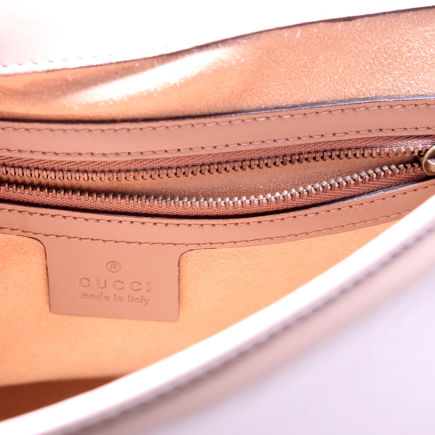 498109 Marmont Top Handle Medium Tan