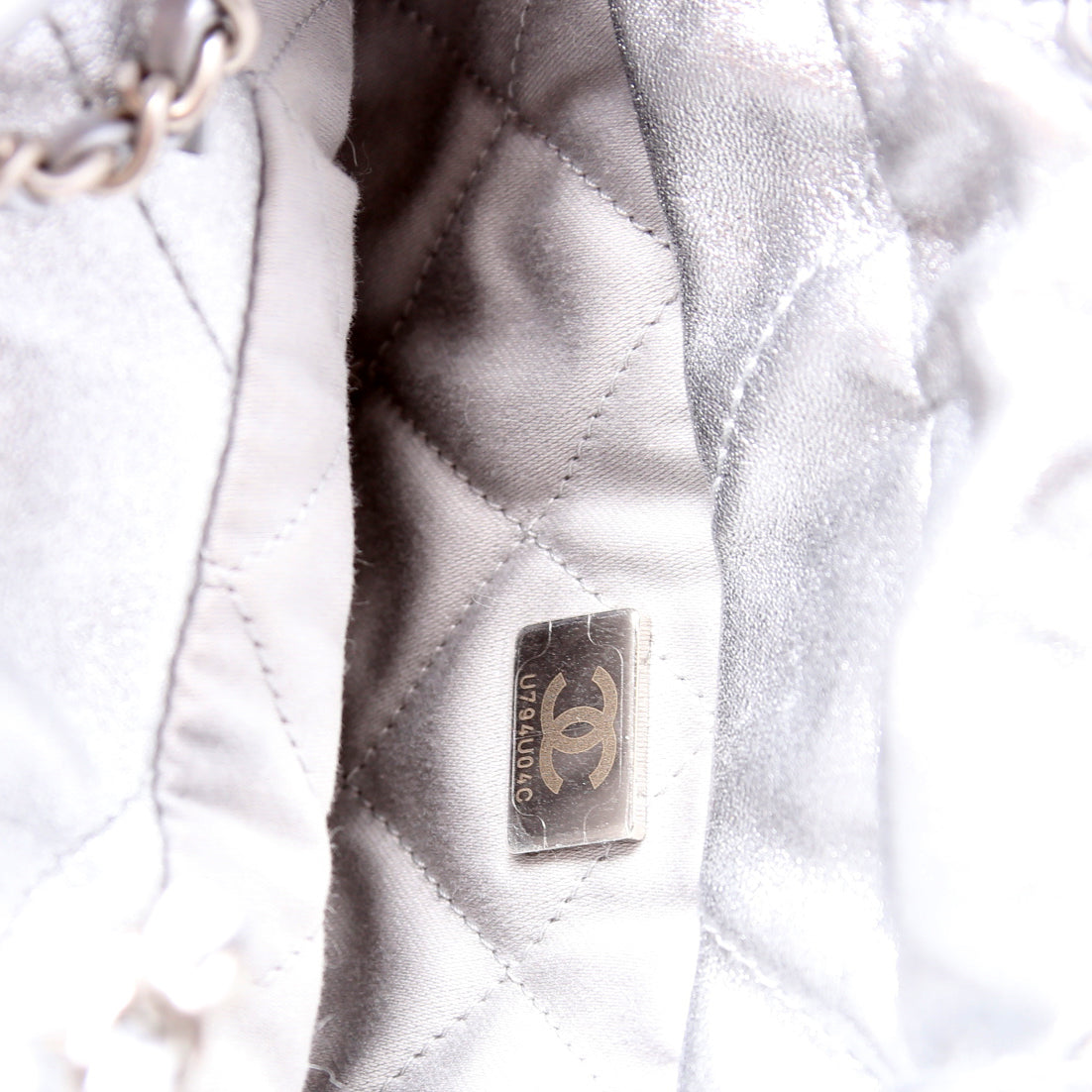 Chanel 22 Mini Metallic Calfskin RFID Silver