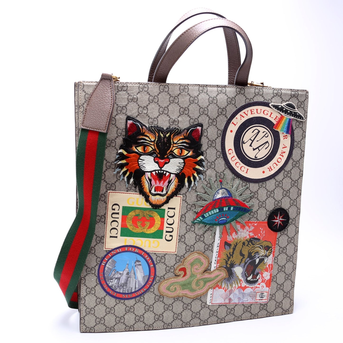 474084 Soft GG Supreme Courrier Vertical Tote