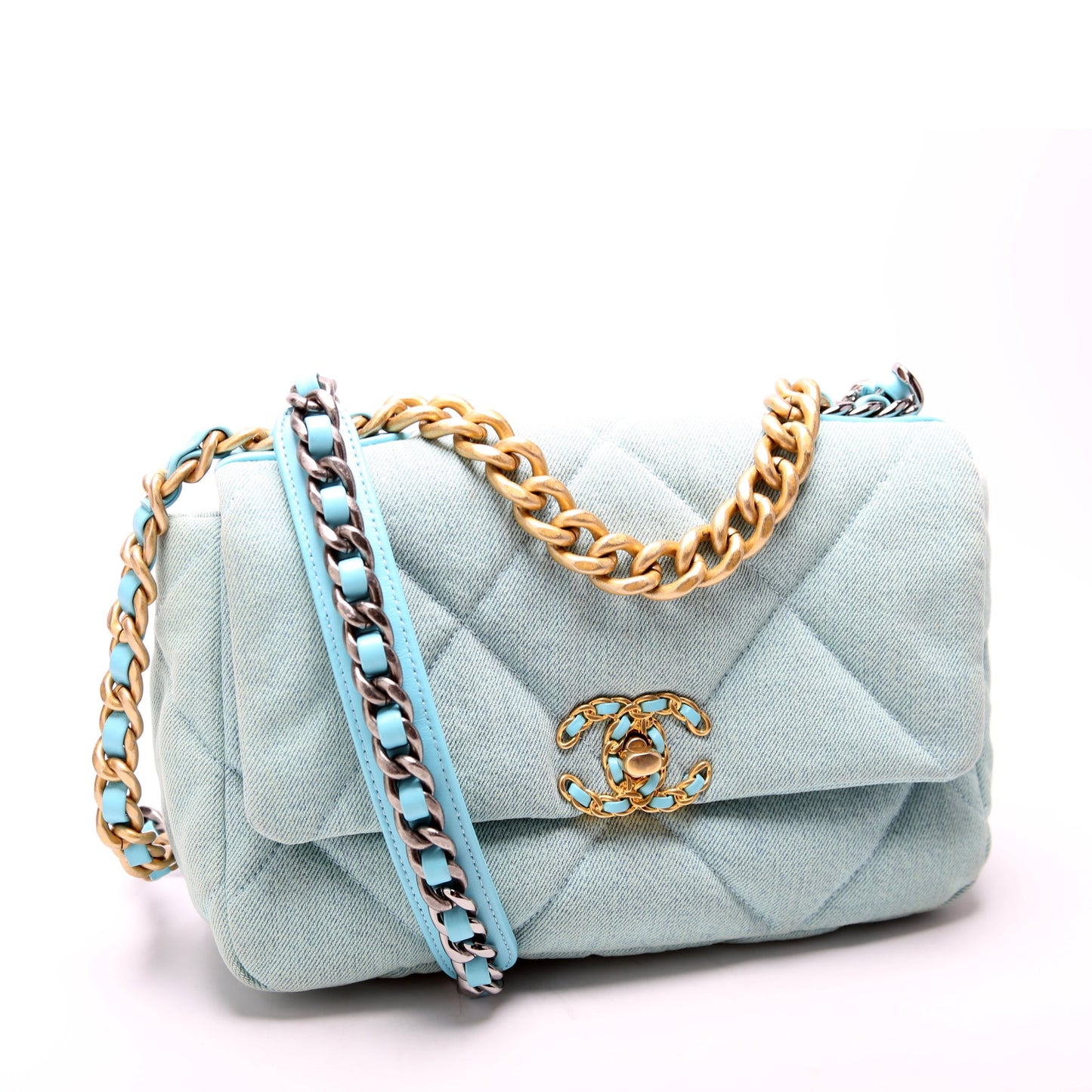 Chanel 19 Medium Denim 31M Blue
