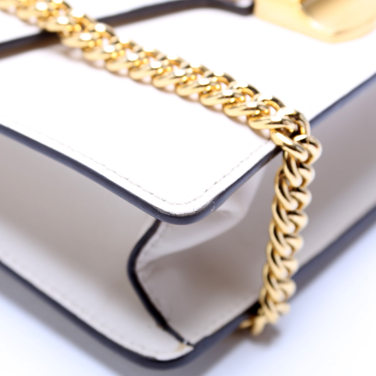 431666 Sylvie Mini Shoulder Bag Leather Cream