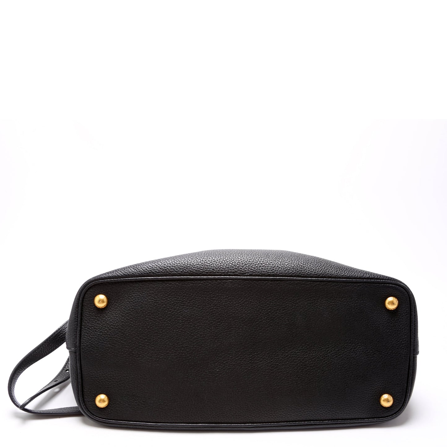 1BA239 Vitello Phenix Double Tote Black