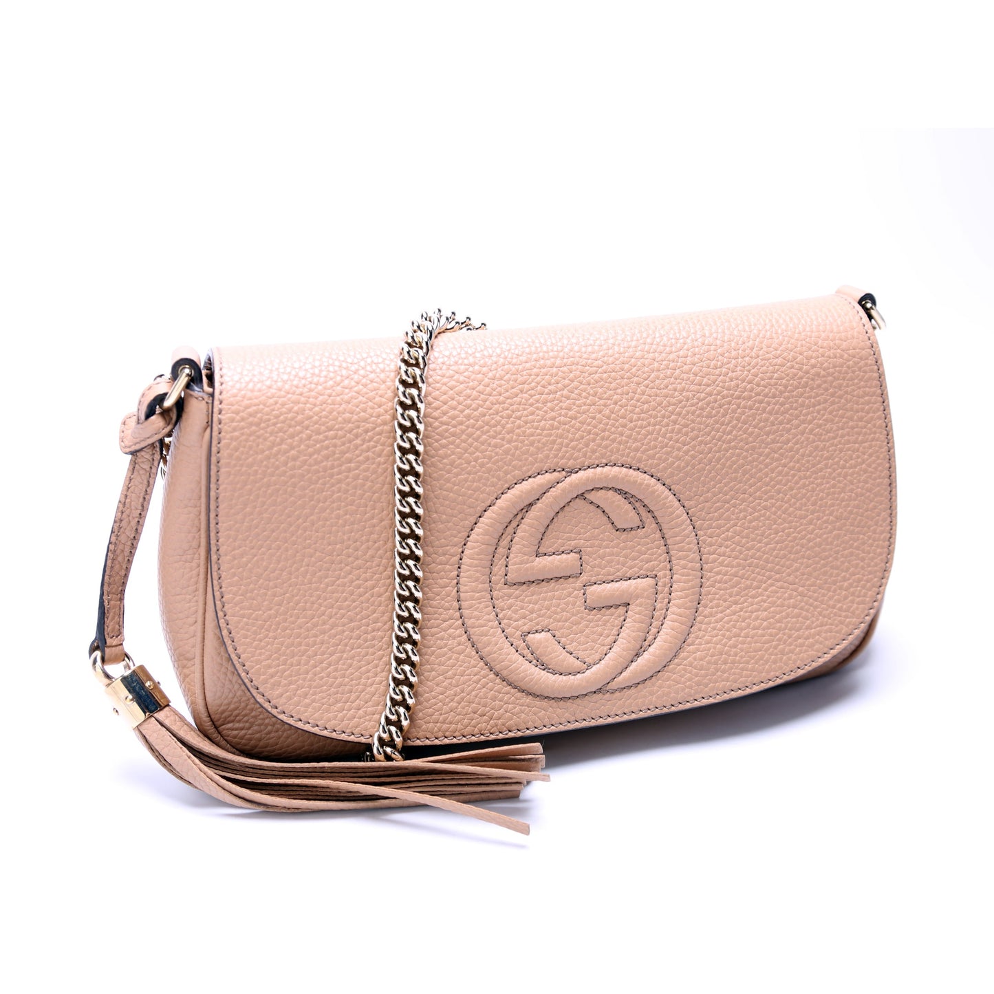336752 Soho Chain Crossbody Medium Tan