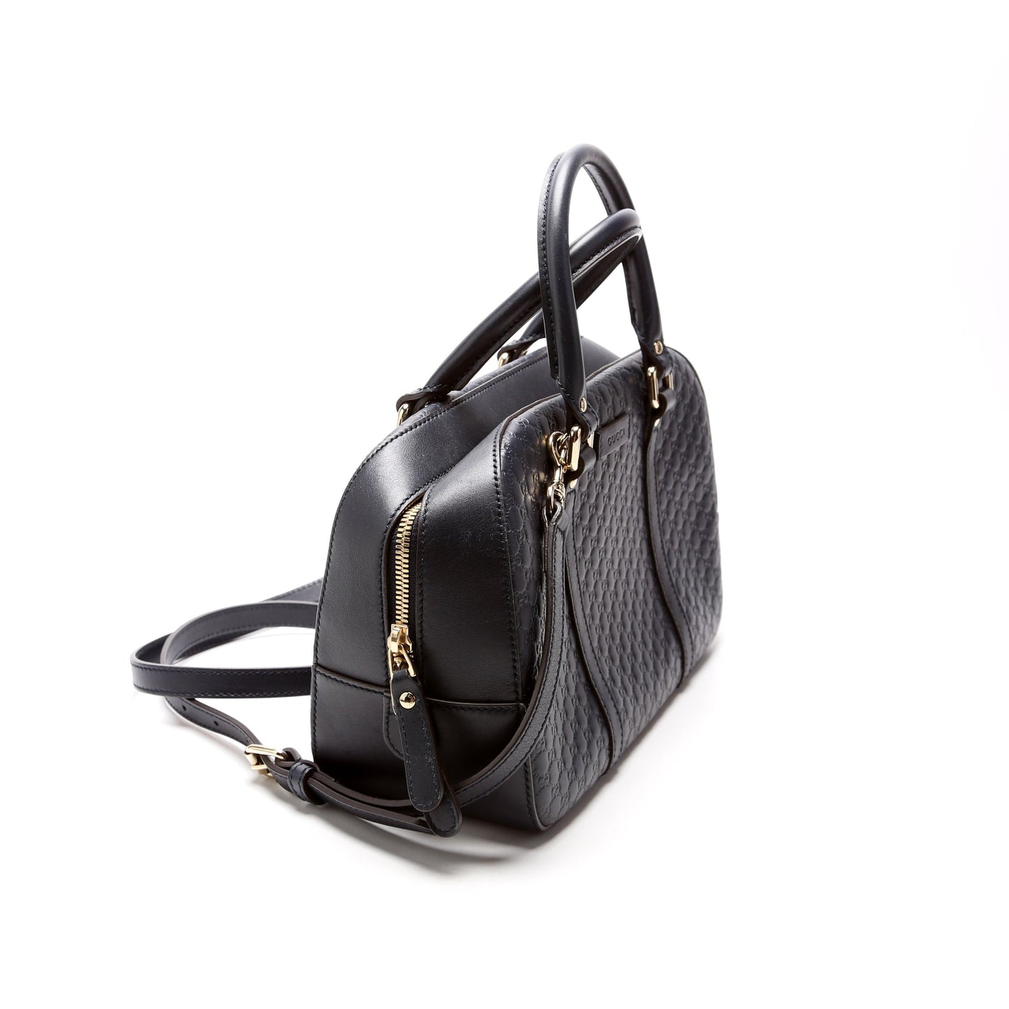510286 Micro Guccissima Small Crossbody Navy