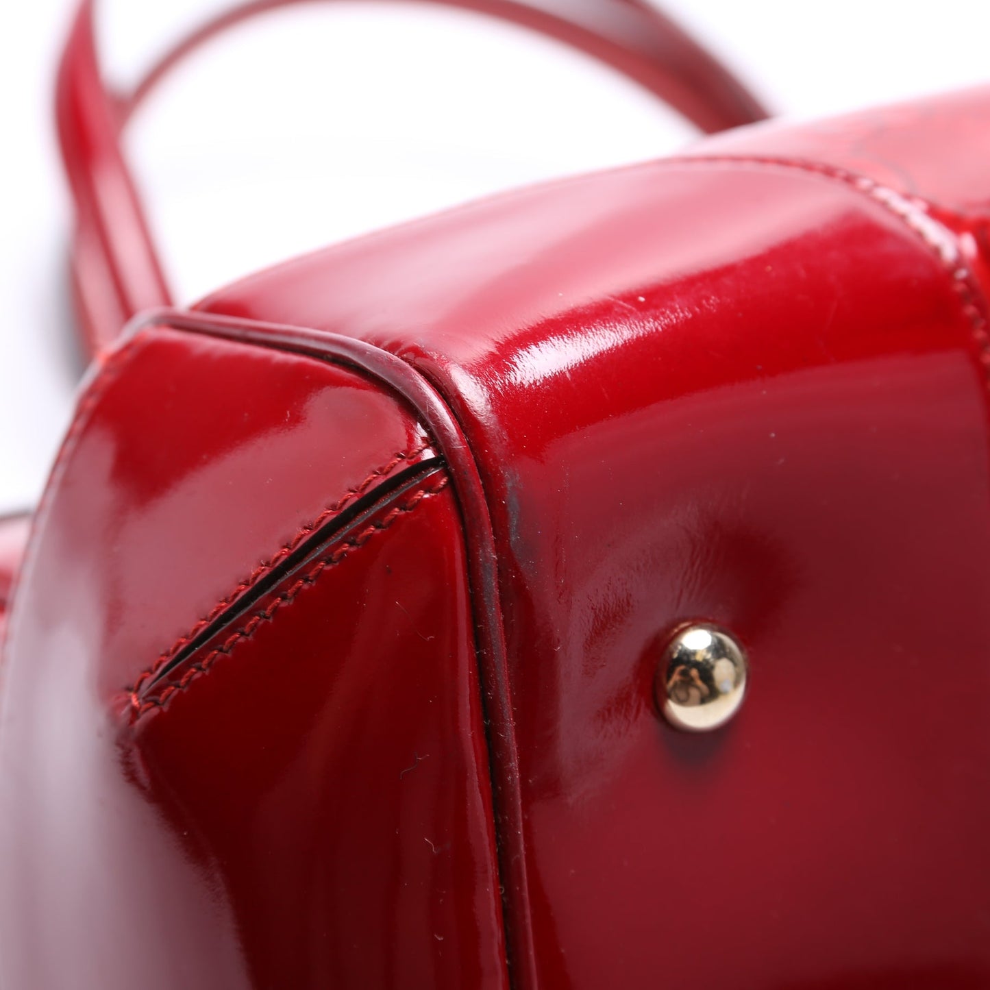 257612 Patent Guccissima Mayfair Tote Medium Red
