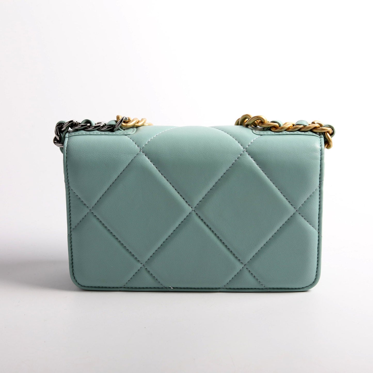 Chanel 19 WOC Quilted Lambskin 29M Blue