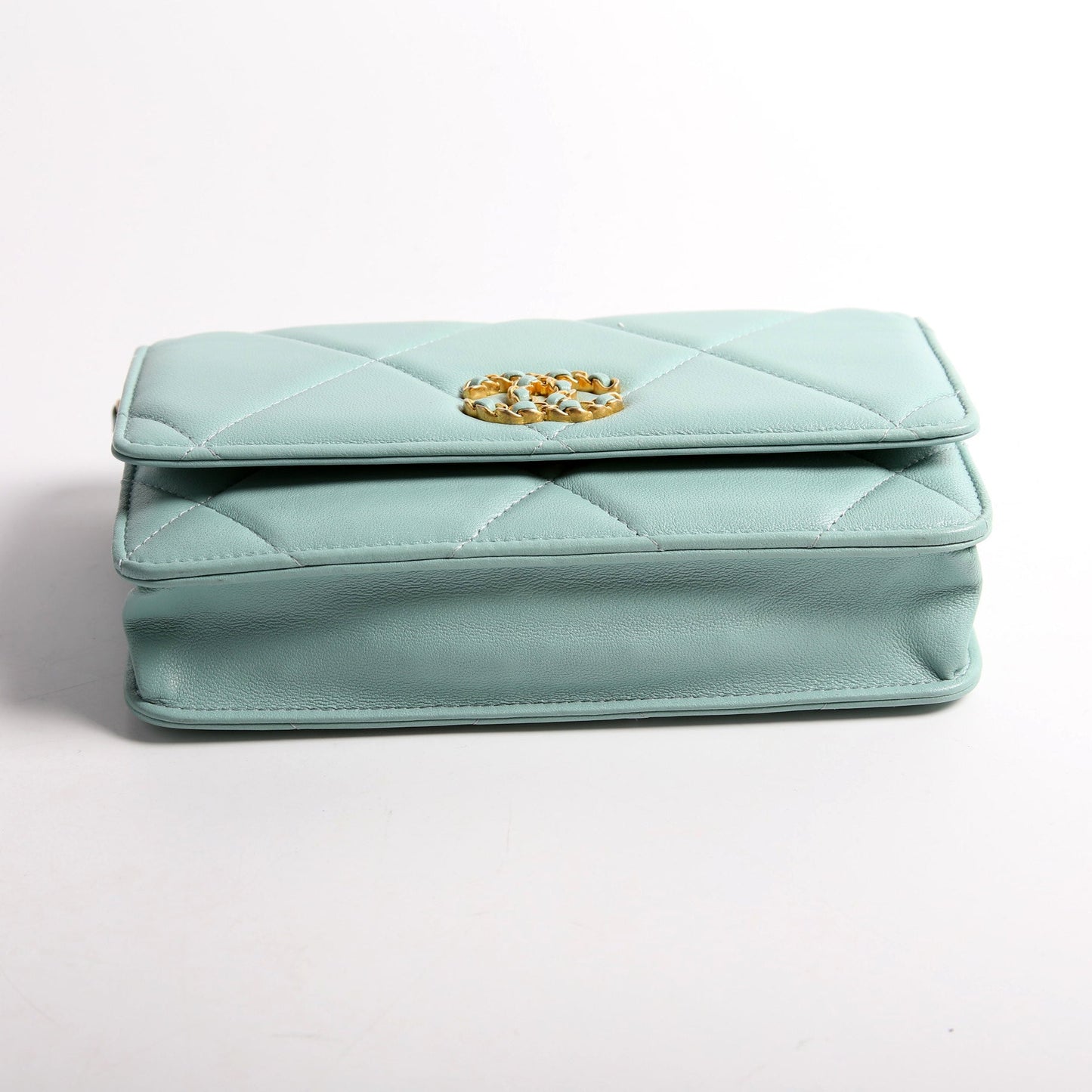 Chanel 19 WOC Quilted Lambskin 29M Blue