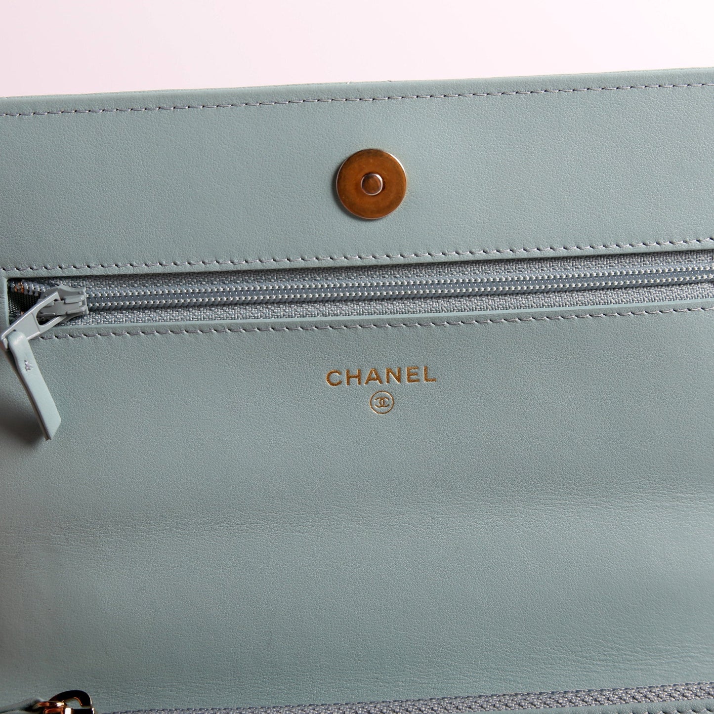 Chanel 19 WOC Quilted Lambskin 29M Blue