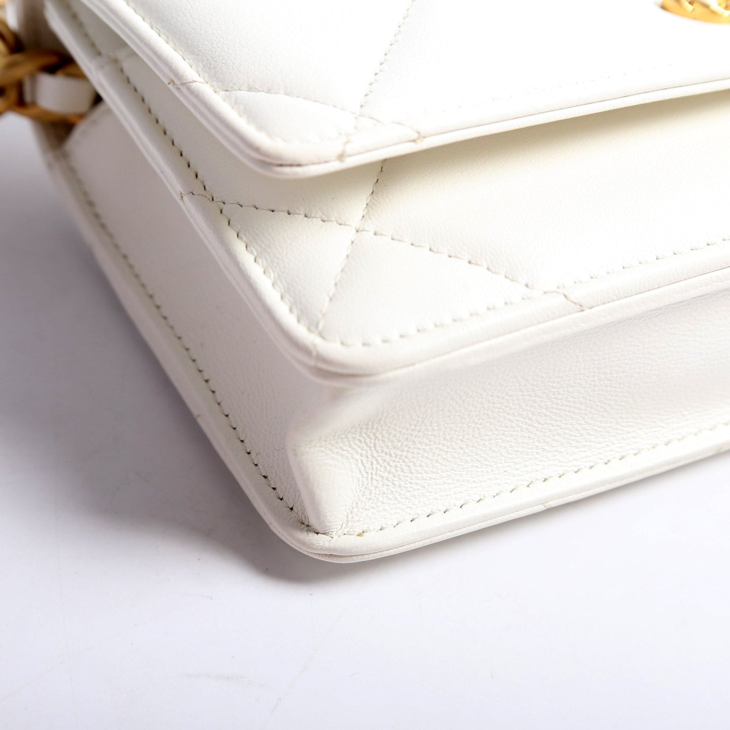 Chanel 19 WOC Quilted Lambskin 30M White
